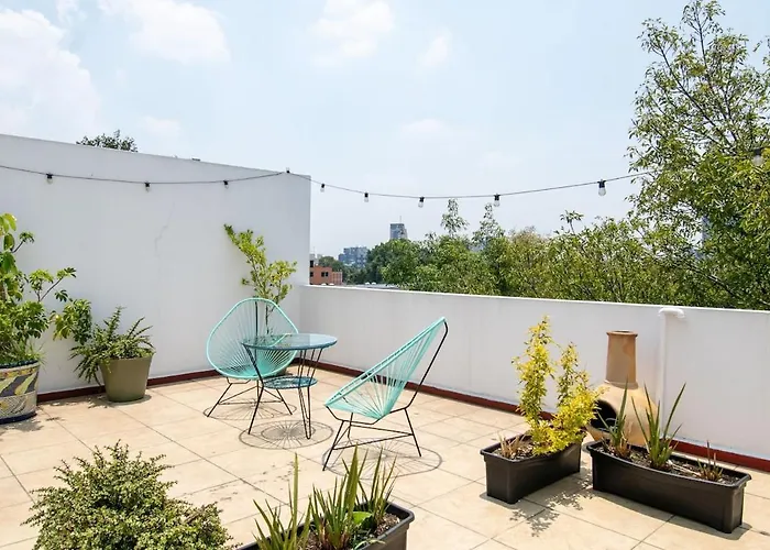 Massive Rooftop Terrace Steps From Everything Mexico City